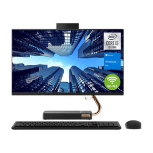 lenovo ideacentre 5 all-in-one business desktop, 23.8" fhd ips screen, intel core i5-10400t, 32gb ram, 1tb pcie ssd, webcam, hdmi, wireless keyboard&mouse, wi-fi 6, windows 11 pro