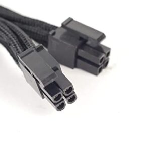 SilverStone Technology PP06 Black Sleeved PSU Cable for One EPS/ATX 12V 8-pin Adapter 550mm Long, SST-PP06B-EPS55