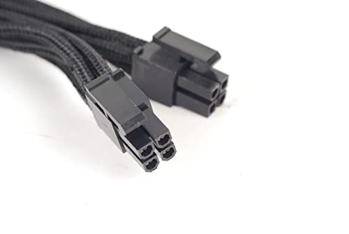 SilverStone Technology PP06 Black Sleeved PSU Cable for One EPS/ATX 12V 8-pin Adapter 550mm Long, SST-PP06B-EPS55