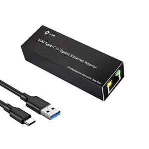 throncom usb 3.0 to gigabit ethernet nic network adaptor, 10/100/1000mbps type-c to rj45 lan laptop network card compatible with windows server/windows/linux/mac os