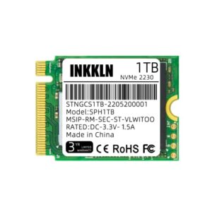 inkkln 1tb solid state drive 3d tlc nand pcie gen 3.0x4 2230 nvme internal ssd, compatible with steam deck microsoft surface pro 7+/8, cfe diy