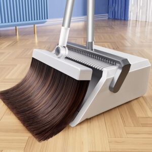 runlaikeji broom and dustpan set, dustpan and broom set long handle, broom and dustpan set heavy duty, broom and dustpan set for home, for office home kitchen lobby indoor floor cleaning use