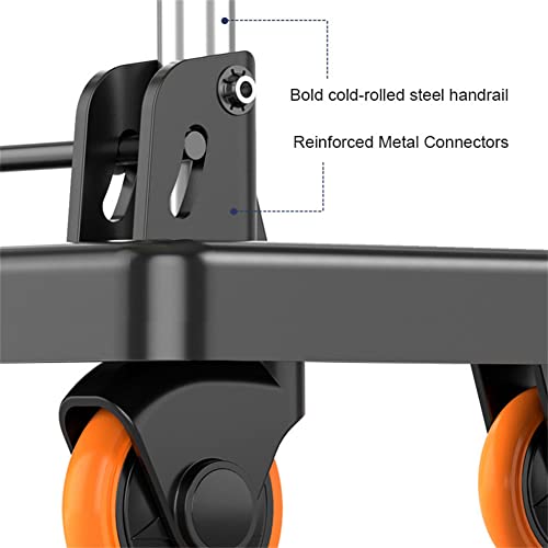 Multifunctional Folding Trolley, Platform Hand Truck Foldable Push Cart Dolly Heavy Duty Space Saving Collapsible for Loading and Storage