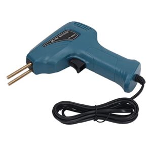 Plastic Welding Torch, Plastic Welder Staples Gun Kit, Bumper Repair Kit Plastic Crack Repair Kit, Car Bumper Repair Kit, Hot Stapler Flat/Outside Corner/Inside Corner/Wave Staples(Cyan US Plug)