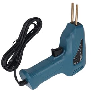 Plastic Welding Torch, Plastic Welder Staples Gun Kit, Bumper Repair Kit Plastic Crack Repair Kit, Car Bumper Repair Kit, Hot Stapler Flat/Outside Corner/Inside Corner/Wave Staples(Cyan US Plug)