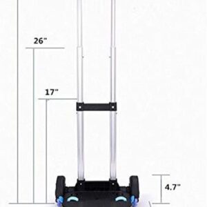 Backpack Hand Truck KAMOD Wheeled Cart Trolley Hand Aluminium Alloy Folding Trolley Cart for Schoolbag