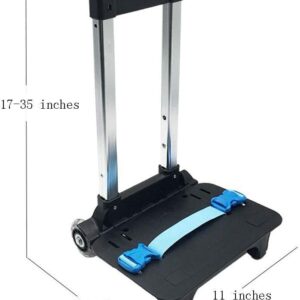 Backpack Hand Truck KAMOD Wheeled Cart Trolley Hand Aluminium Alloy Folding Trolley Cart for Schoolbag