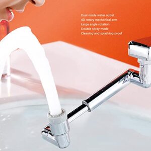 Faucet Extender, Large Angle Rotating Splash Filter Faucet ABS Telescopic Swivel Faucet Tap Extension for Kitchen Wash Basin