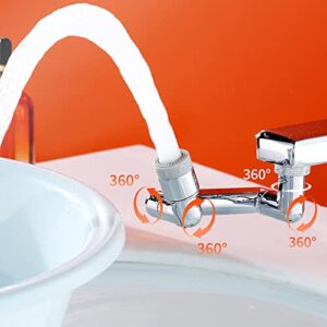 Faucet Extender, Large Angle Rotating Splash Filter Faucet ABS Telescopic Swivel Faucet Tap Extension for Kitchen Wash Basin