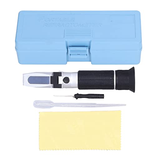 Refractometer, Auto Temperature Compensation 032% 1.000-1.130 Dual Scale Wide Application High Accuracy Refractometer Meter for Brewing