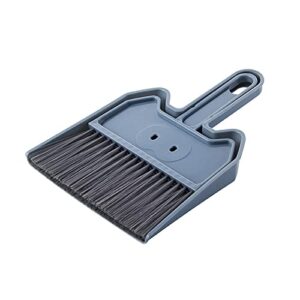 vasena home desktop mini broom keyboard cleaning brush small with dustpan small broom set computer sundries brush broom gray blue