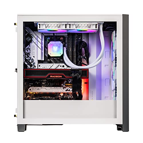 Velztorm White Armix Prebuilt Gaming Desktop PC (AMD Ryzen 9 7900X 12-Core 4.7GHz, Radeon RX 6900 XT 16GB, 64GB DDR5, 1TB PCIe SSD + 2TB HDD (3.5), 240mm AIO, 1000W PSU, Killer WiFi 6E, Win10Pro)