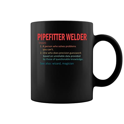 Pipefitter Welder Solves Problems You Cant Vintage Mug - Two Sides Printed