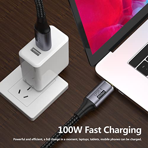 YANGTAO 100W Charging 40 Gbps USB 4 C to USB C Cable, for Type C Laptop, Hub, Docking 3.3 ft Supports 8K HD Display 40 Gbps Data Transfer