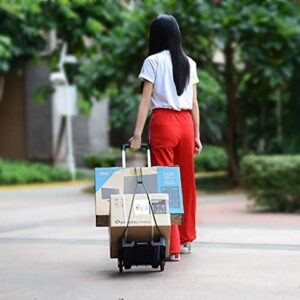 RAZZUM Large Hand Trucks,Light Hand Cart Small Mini Aluminum Luggage Cart Home Handling Pull Goods Shopping Small Trailer Folding Portable Trolleys