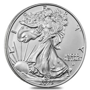 2023 no mint mark 2023 $1 american silver eagle 1-oz gem bu brilliant uncirculated coin $1 us mint perfect uncirculated