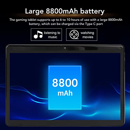 VINGVO Tablet PC, 10.1 Inch Tablet 100-240V 6GB 128GB 2.4G 5G WiFi MT6797 10 Cores Black for Android 10.0 for Photograph (US Plug)