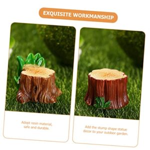 NUOBESTY 32 Pcs Micro Landscape Small Tree Stump Fairy Figurine Stump Model Decor Landscape Adornments Women Bedroom Decor and Accessories Sculptures Home Decor Mini Resin Statue