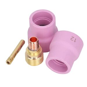 tig welding accessory, standard design durable copper 4pcs easy installation welder ceramic nozzle wide application for 9 20 air cooled weld gun