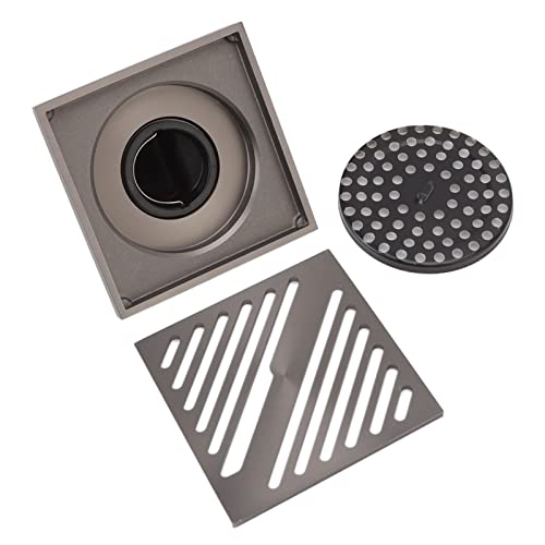 Square Shower Floor Drain, Stainless Steel Improve Water Flow Floor Drain Spills Clogs for Basement for Kitchen