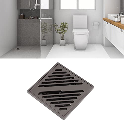 Square Shower Floor Drain, Stainless Steel Improve Water Flow Floor Drain Spills Clogs for Basement for Kitchen