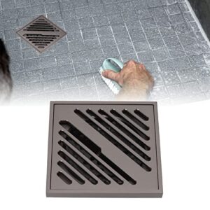 Square Shower Floor Drain, Stainless Steel Improve Water Flow Floor Drain Spills Clogs for Basement for Kitchen