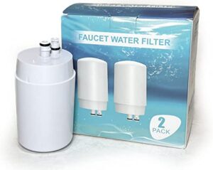 nispira water filter replacement for brita basic complete faucet filtration systems 36311 36312 fr-200 ff-100 | removes chlorine, lead, odor, color | 100 gallon | pack of 2