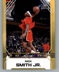 2022-23 leaf draft gold #b-7 nick smith jr. rc rookie basketball trading card