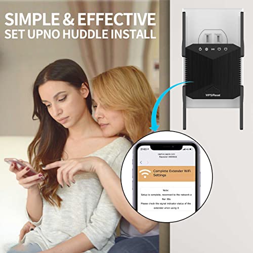 WiFi Range Extender WiFi Repeater 2023 Newest Release Simple Setup Wireless Signal Booster 2.4 GHz with Two Ethernet Ports WiFi Extender 4 Antennas Internet Booster