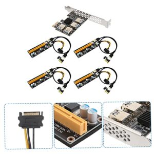 SOLUSTRE 3 Sets Riser Card USB Adaptor PCI- E Adapter PCI Express Extension Adapter PCI- E Mining Extender PCI- E Riser PCI- E Mining Adapter PCI- E Mining Riser Computer Expansion Card abs