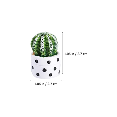 LUOZZY 16 pcs Small Potted Ornaments Faux Succulent Plants Mini Fake Cactus Plants Bonsai Supply - Mixed Style