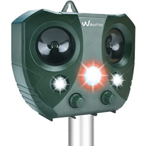 solar ultrasonic in repellent defender rat, squirrel, deer, raccoon, skunk, rabbit, mole, dog, cat, waterproof with motion detector1