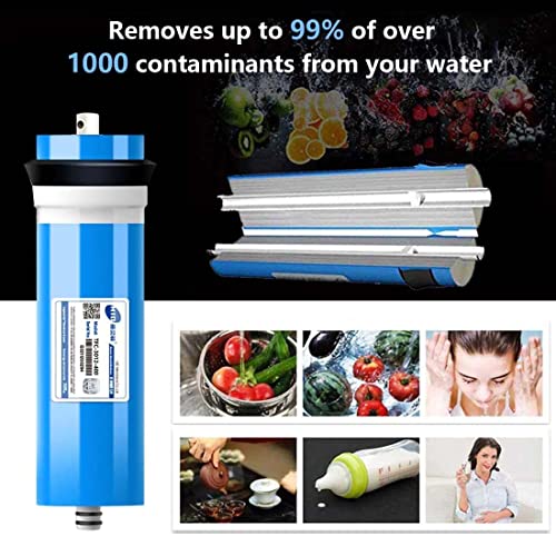 3012-400G Compatible RO Membrane,0.0001 Micron Reverse Osmosis Replacement 400 GPD RO Membrane Water Filter System (3012)