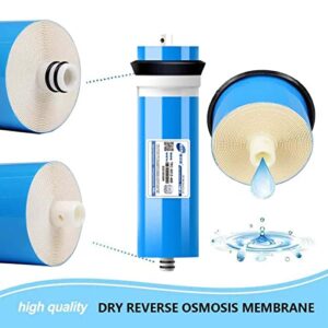 3012-400G Compatible RO Membrane,0.0001 Micron Reverse Osmosis Replacement 400 GPD RO Membrane Water Filter System (3012)