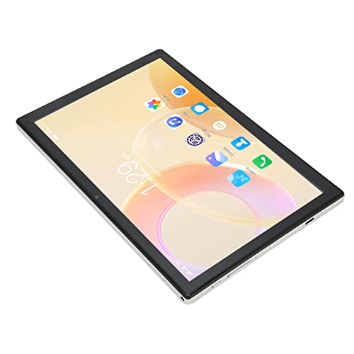 VINGVO Office Tablet IPS Screen 6GB RAM 256GB ROM White 10 Inch Tablet Dual Camera for Home (US Plug)