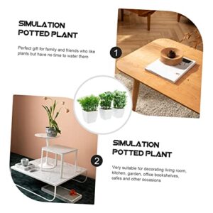 HOMSFOU 9 Pcs Simulated Potted Plant Mini Plant Sculpture Plant Bonsai Wall Fake Flowers Artificial Flower Pot Desktop Bonsai Office Decore Simulation Green Plants Plastic Model Juicy