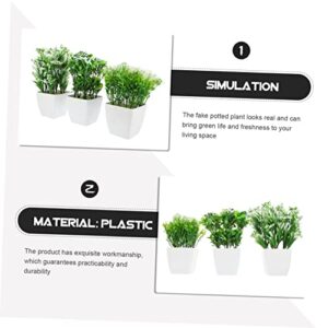 HOMSFOU 9 Pcs Simulated Potted Plant Mini Plant Sculpture Plant Bonsai Wall Fake Flowers Artificial Flower Pot Desktop Bonsai Office Decore Simulation Green Plants Plastic Model Juicy