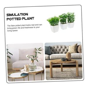 HOMSFOU 9 Pcs Simulated Potted Plant Mini Plant Sculpture Plant Bonsai Wall Fake Flowers Artificial Flower Pot Desktop Bonsai Office Decore Simulation Green Plants Plastic Model Juicy