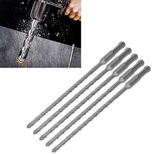 Impact Drill Bits, High Hardness Easy Installation Good Compatibility Wear Resistant 5PCS Rotary Hammer Drill Bit Set for Concrete Brick Stone (6mm)