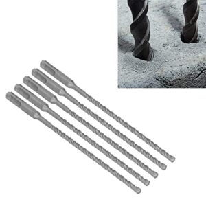 Impact Drill Bits, High Hardness Easy Installation Good Compatibility Wear Resistant 5PCS Rotary Hammer Drill Bit Set for Concrete Brick Stone (6mm)