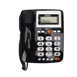 large button corded phone, speed dial landline phone, backlit lcd screen, hands free calls, adjustable brightness, suitable for the elderly with impaired hearing and vision