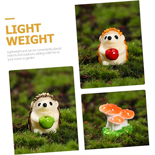 Gogogmee 5pcs Micro Landscape Rabbit Mini Resin Animals Resin Mushrooms Ornament Fairy Gardens Supplies Fairy Garden Accessory Spring Figurines Decor Desktop Rabbit Ornament Flowerpot Bunny