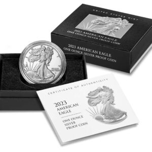 2023 W American Silver Eagle 1 Ounce Coin in OGP with CoA Dollar Proof US Mint