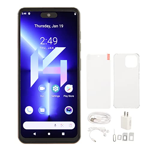 VINGVO I14pro Max 6.7 in 4G Smartphone, 100?240V 8MP 16MP 4000mAh Battery MT6737 CPU 4GB RAM 128GB ROM I14pro Max 4G Smartphone for Study ()