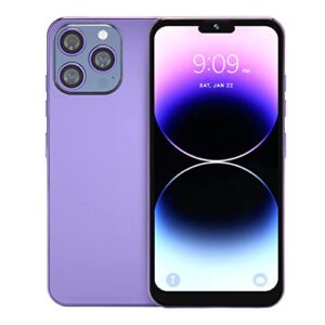 vingvo unlocked smartphone, 2.4g 5g dual band wifi 6.6 inch hd screen 7731e quad core 3g dual sim mobile phone for business (purple)