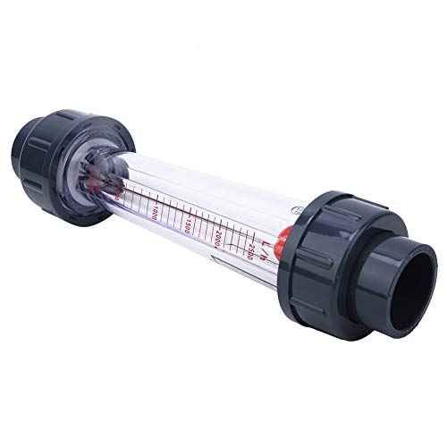 LZS-25（D）Liquid Flowing Meters 250-2500L/H Tube Type Water Rotameter Plastic Flat Mouth Flowmeter 32mm/1.26in Waterflow Controllers Hydraulic Valve Fittings