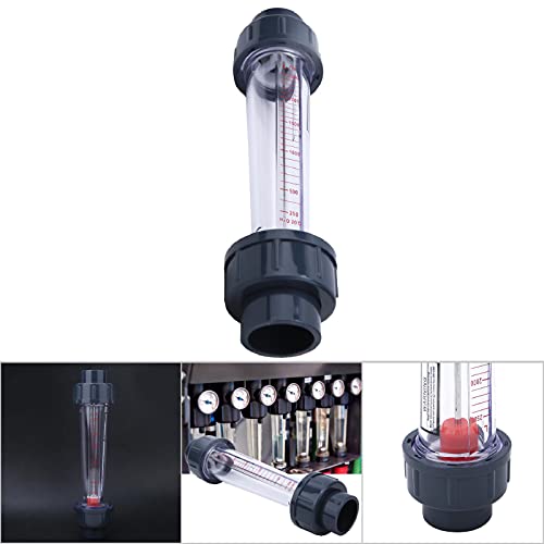 LZS-25（D）Liquid Flowing Meters 250-2500L/H Tube Type Water Rotameter Plastic Flat Mouth Flowmeter 32mm/1.26in Waterflow Controllers Hydraulic Valve Fittings