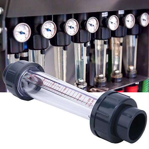 LZS-25（D）Liquid Flowing Meters 250-2500L/H Tube Type Water Rotameter Plastic Flat Mouth Flowmeter 32mm/1.26in Waterflow Controllers Hydraulic Valve Fittings