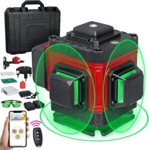 ptilotd 3x360° 12 lines self leveling green laser level