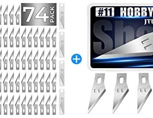 Exacto Knife Craft Knife Hobby Knife 74 Pack with 4 Upgrade Sharp Hobby Knives and 70 Spare Knife Blades, 150 PCS Exacto Knife Blades #11 Sharp Hobby Knife Blades